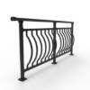 Picture of Galvanised Steel Curved Outdoor Terrace Balustrade and Handrail, Rust-Proof Iron Art Fence