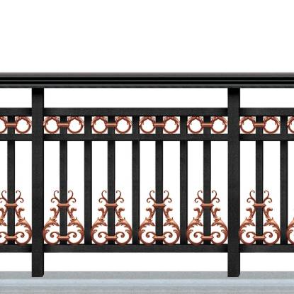Picture of Aluminium Alloy Villa Balcony Railing and Courtyard Fence, Indoor Wrought Iron Style and Outdoor Railing