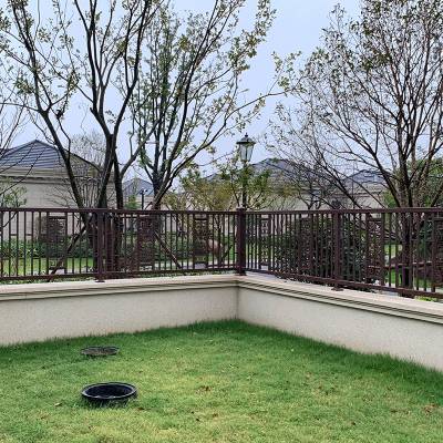 Zinc Steel Balcony Balustrade, Rust-Proof Wrought Iron Style Outdoor Fence, Modern