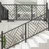 Picture of Indoor Villa Stair and Balcony Wrought Iron and Solid Timber Balustrade Handrail, Anti-Slip