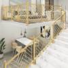 Picture of Indoor Villa Stair and Balcony Wrought Iron and Solid Timber Balustrade Handrail, Anti-Slip