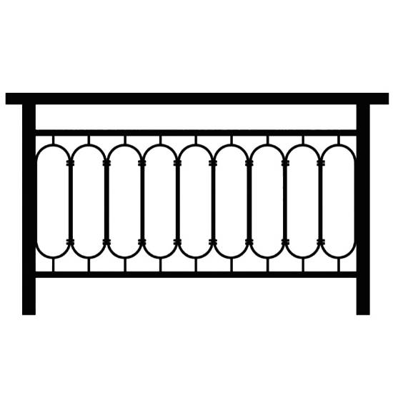 Picture of Solid Timber Stair Handrail, Balcony Balustrade in Wrought Iron, Zinc Steel or Stainless Steel, Outdoor Villa Fencing
