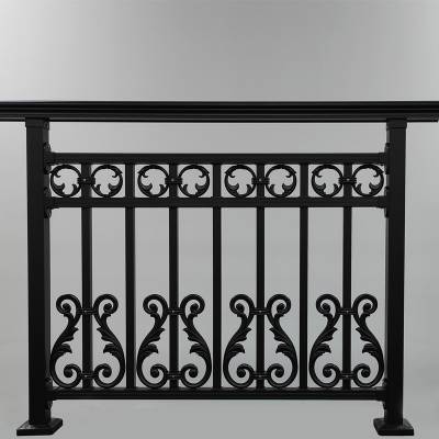 Aluminium Alloy Villa Balcony Railing and Courtyard Fence, Indoor Wrought Iron Style Railing, Anti-Climb