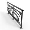 Picture of Galvanised Steel Curved Balcony Balustrade and Handrail, Anti-Climb Terrace Guard