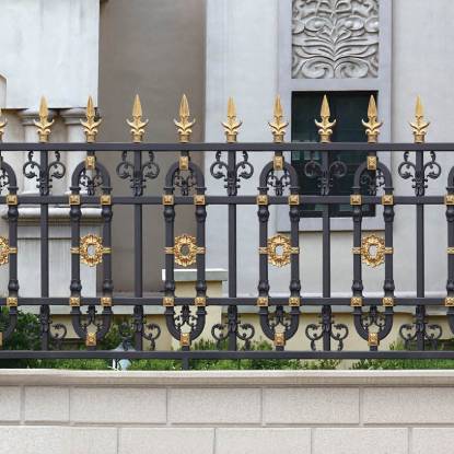 Picture of Aluminium Alloy Boundary Fence for Villa Garden, Home Aluminium Railing, Anti-Climb and Impact-Resistant