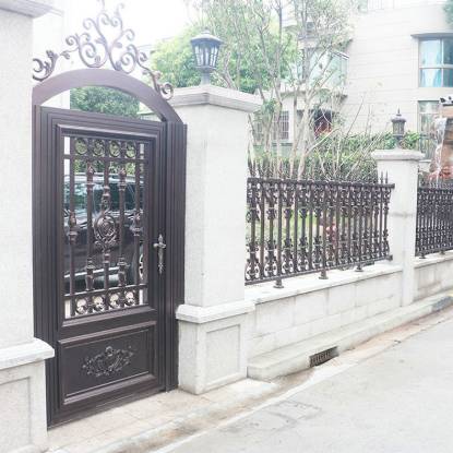 Picture of Aluminium Alloy Garden Fence, Galvanised Railing, Prefabricated Metal Barrier, Anti-Climb Zinc Steel Fencing