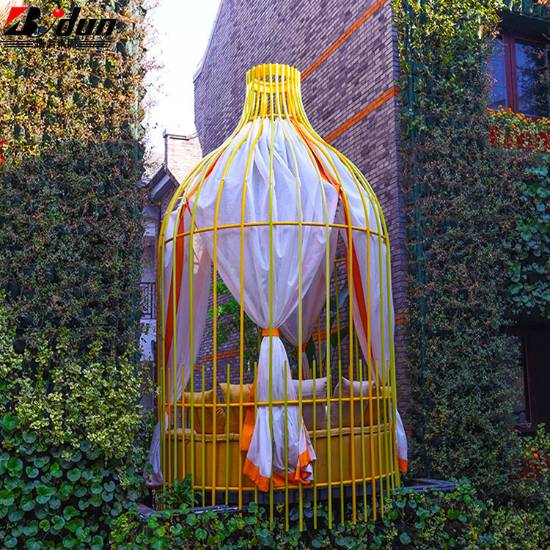 Picture of Zinc Steel Landscape Railing, Wrought Iron Birdcage Style, Outdoor Metal Fence for Courtyard, Anti-Climb