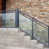 Picture of Glass Balustrade Handrail with Zinc Steel Posts and Toughened Glass, Aluminium Balcony Railing
