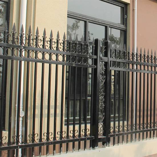 Picture of Outdoor Zinc Steel Perimeter Fence, Wrought Iron Style Metal Security Fencing, Aluminium