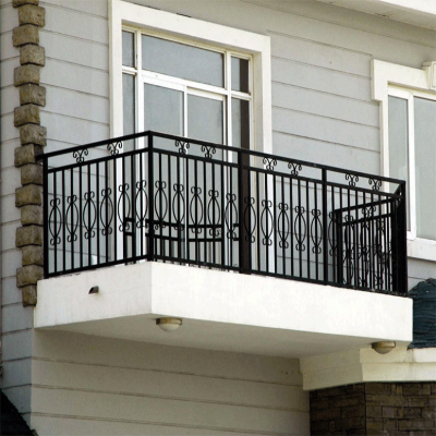 Metal Balcony Balustrade, Welded Zinc Steel Fence, Aluminium Alloy and Iron Stair Handrail