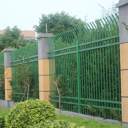 Picture of Zinc Steel Fence Railing for Gardens, Schools and Parks, Iron Palisade Safety Barrier