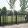 Picture of Zinc Steel Fence with LED Post Lights, Boundary Railing for Municipal and Government Buildings, Outdoor Barrier