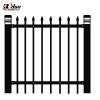 Picture of Zinc Steel Fence with LED Post Lights, Boundary Railing for Municipal and Government Buildings, Outdoor Barrier
