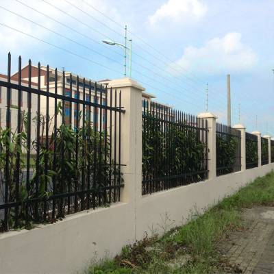 Galvanised Steel Picket Fence, Garden Balustrade, Construction Safety Barrier
