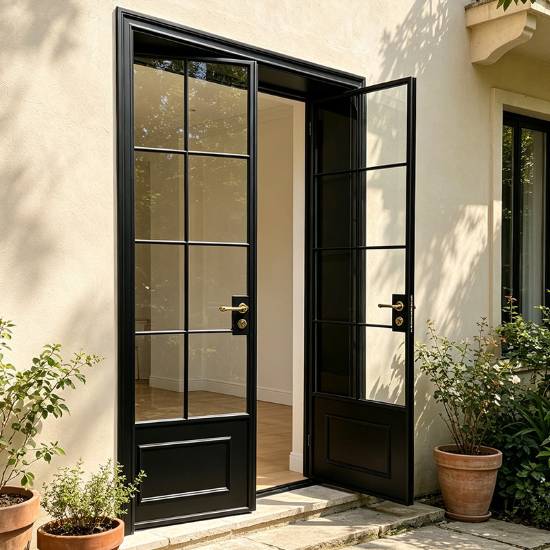 Picture of French Vintage Aluminium Double Door, Hinged or Folding, for Balcony, Study, Courtyard and Entry