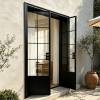 Picture of French Vintage Aluminium Double Door, Hinged or Folding, for Balcony, Study, Courtyard and Entry