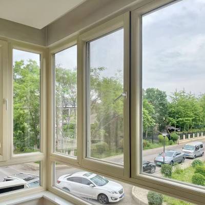 Customisable Double Laminated Soundproof uPVC Doors and Windows for Street-Facing Balcony Enclosures