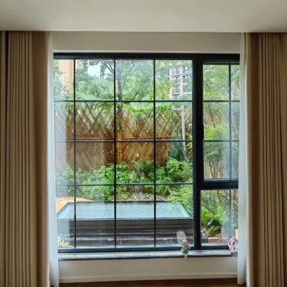 Picture of uPVC Doors and Windows, Minimalist French Retro Style, Aluminium Grid Window, Casement System Window