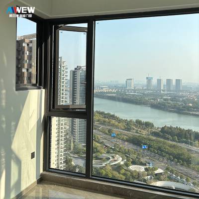 Custom Light Luxury Thermal Break Aluminium Soundproof Casement Window for Bedroom and Balcony