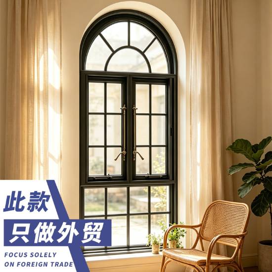 Picture of Customisable Thermal Break Aluminium French Retro Arched or Square Casement Window, Entry Divider Ventilation Window