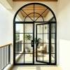 Picture of French Vintage Aluminium Arched Double Hinged Door for Courtyard and Entry