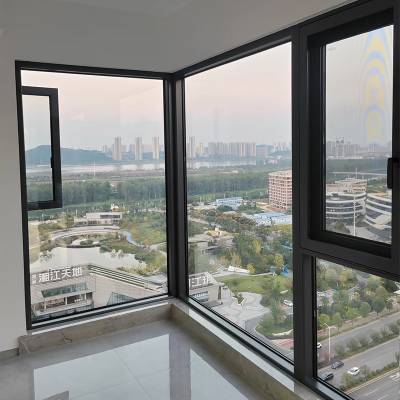 Thermal Break Aluminium Casement Window System, Floor-to-Ceiling Balcony Enclosure, Soundproof and Heat-Insulating