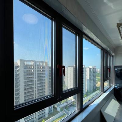Thermal Break Aluminium Doors and Windows for Projects, Soundproof Floor-to-Ceiling System Casement Windows