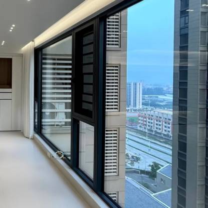 Picture of Custom Thermal Break Aluminium Narrow Frame Casement Windows and Doors for Balcony