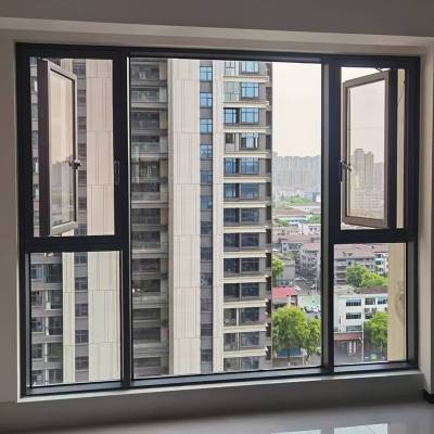Thermal Break Aluminium Soundproof Casement Door and Window System, Bedroom, Balcony