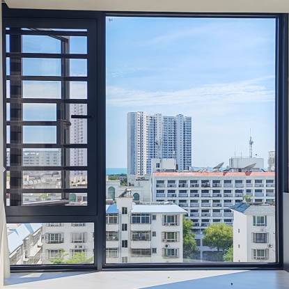 Picture of Customisable Thermal Break Aluminium System Windows for Balcony and Bedroom, Soundproof Casement and Floor-to-Ceiling