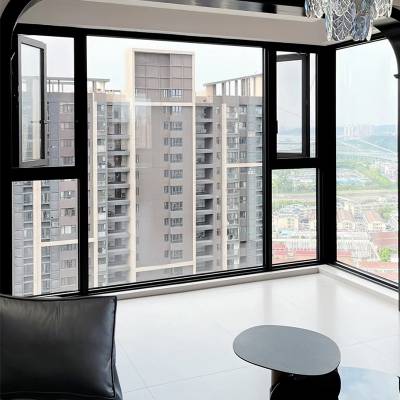 Customisable Thermal Break Aluminium Casement Window, Soundproof Glass, Balcony Enclosure