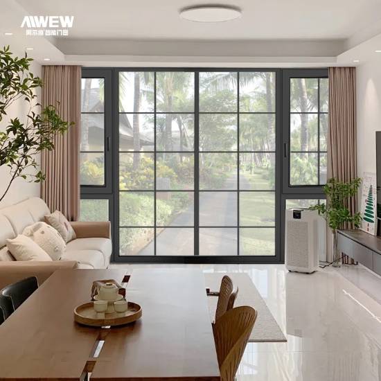 Picture of Customisable Thermal Break Aluminium Casement Window with Glazing Bars, Tempered Glass, Soundproof