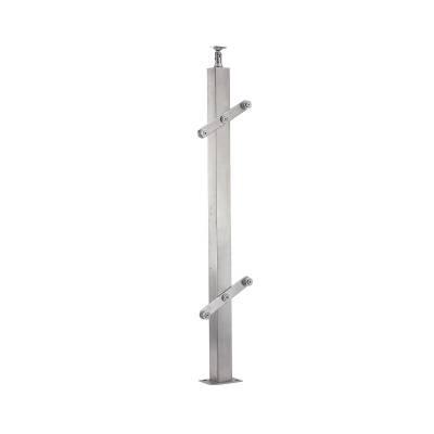304 Stainless Steel Hollow Tube Glass Balustrade Post, Customisable, Indoor and Outdoor