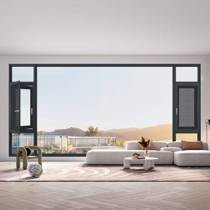Picture of Customisable Aluminium Casement Window for Small Balconies, Heat and Sound Insulated, Waterproof