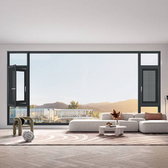 Picture of Customisable Aluminium Casement Window for Small Balconies, Heat and Sound Insulated, Waterproof
