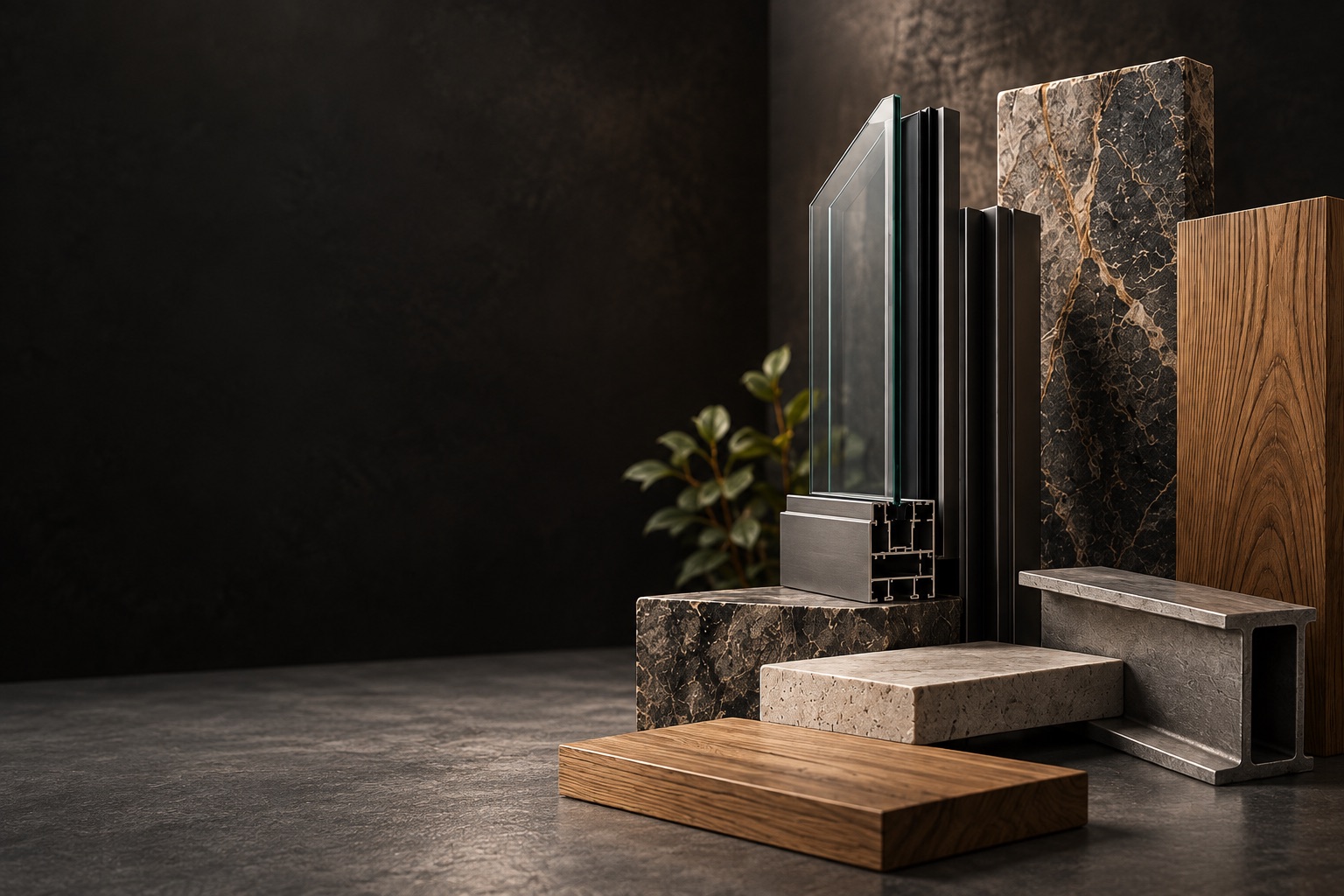 Concept rendering of stone, joinery, glazing and structural materials